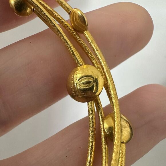 Gurhan 24k Gold Lentil Coin Bracelet Sith Faceted Rubies - Picture 5 of 9